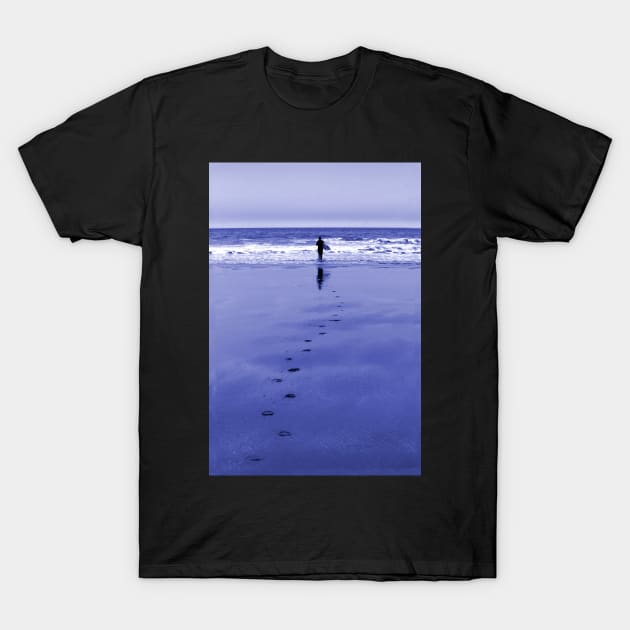 The Lone Surfer T-Shirt by jwwallace